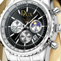 D·LUX Wear | The Steele Silver Pilot Chronograph Men's Watch